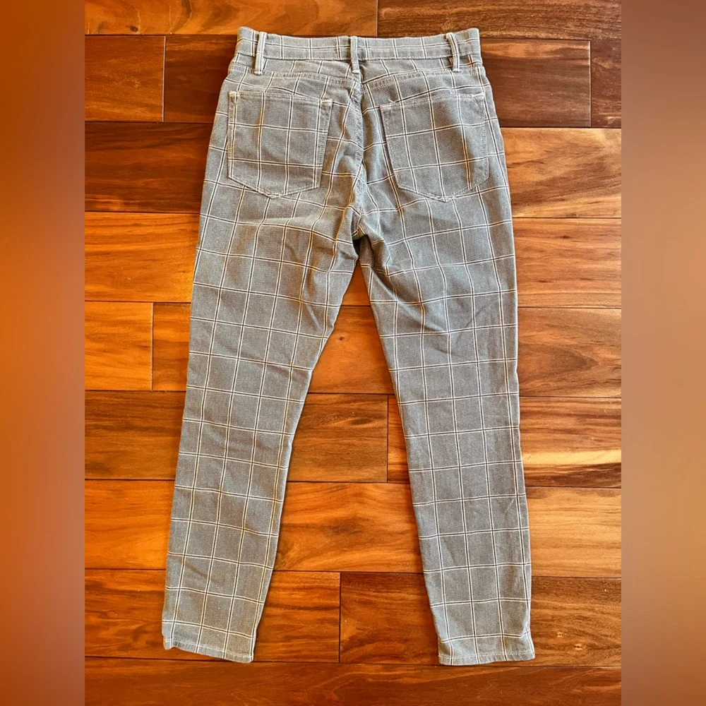 Frame Le High Skinny‎ Crop Jeans in Windowpane Plaid - Picture 7 of 7